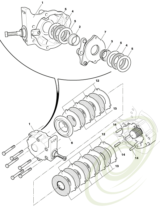 Park Brake Exploded View